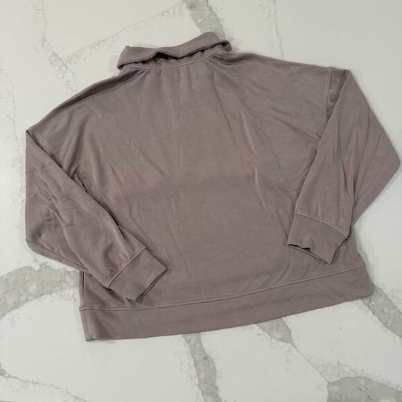 Danskin Scuba Half Zip Athletic Pullover Sweater Women's Medium Taupe Athleisure - Picture 5 of 6